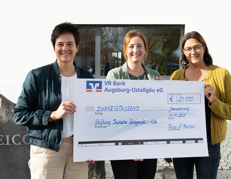 Spendenübergabe Reico_Stiftung Schlaganfall